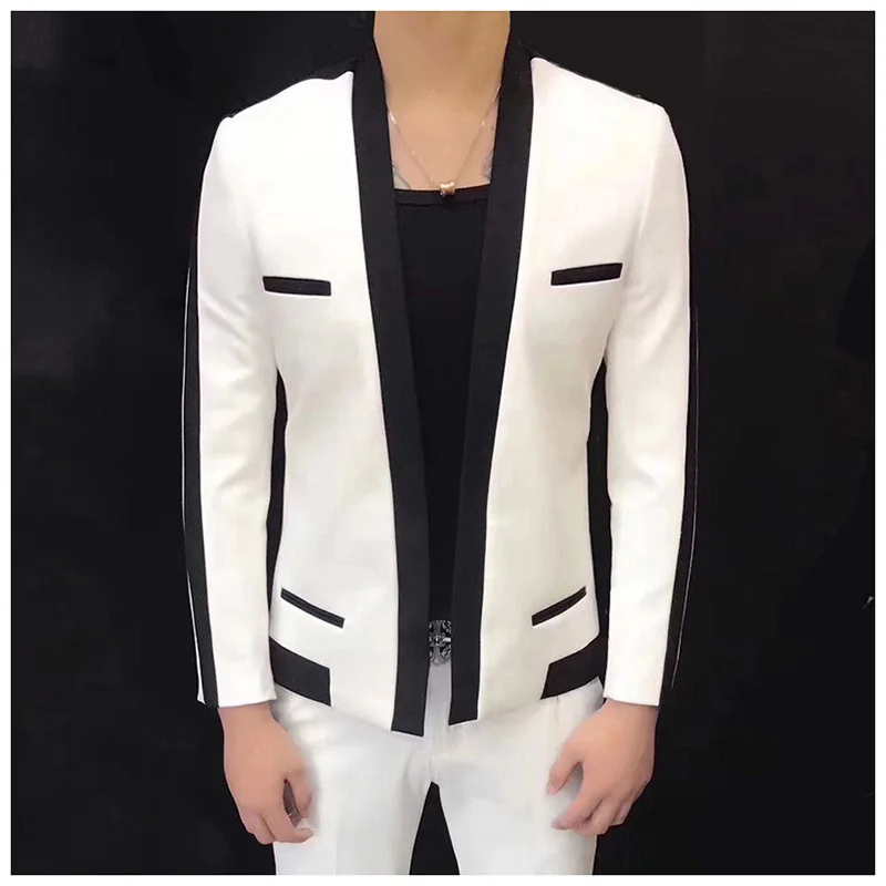 Veste Homme Kostuum капсель делитель Losse Jas Блейзер Masculino Trend Dunne Sectie zelfontpluiing broidegom broiloft Man Pak