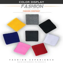 2х цветные хлопчатобумажные Браслеты, напульсники, напульсники для спорта, тенниса, спорта на открытом воздухе, мягкие впитывающие