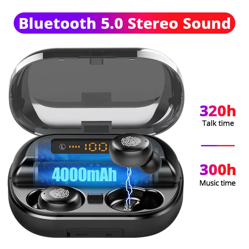 

TWS Bluetooth Earphone With Charging Phone Holder Touch Wireless Earphones Headset for Umidigi a5 pro iPhone 7 X auriculares