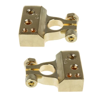 

2 Pcs Gold Plated Car Battery Terminal Positive Nagative F 0/1 2 4 8 AWG Tool