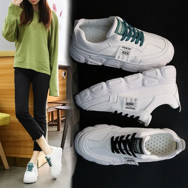 

White Shoes Women's 2019 Winter New Style Versitile Fashion Shoes Spring And Autumn Casual Sports Shoes INS chao wang Red WOMEN'