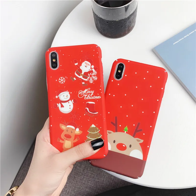 NJIEER светящийся Рождественский чехол для iPhone X XS XR Xs Max мультфильм лось Санта