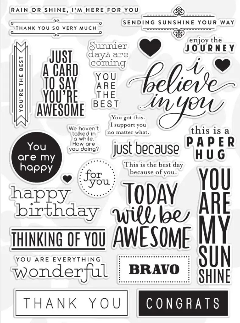 

words Clear Stamp for DIY Scrapbooking/Card Making/Kids Fun Decoration Supplies A2126