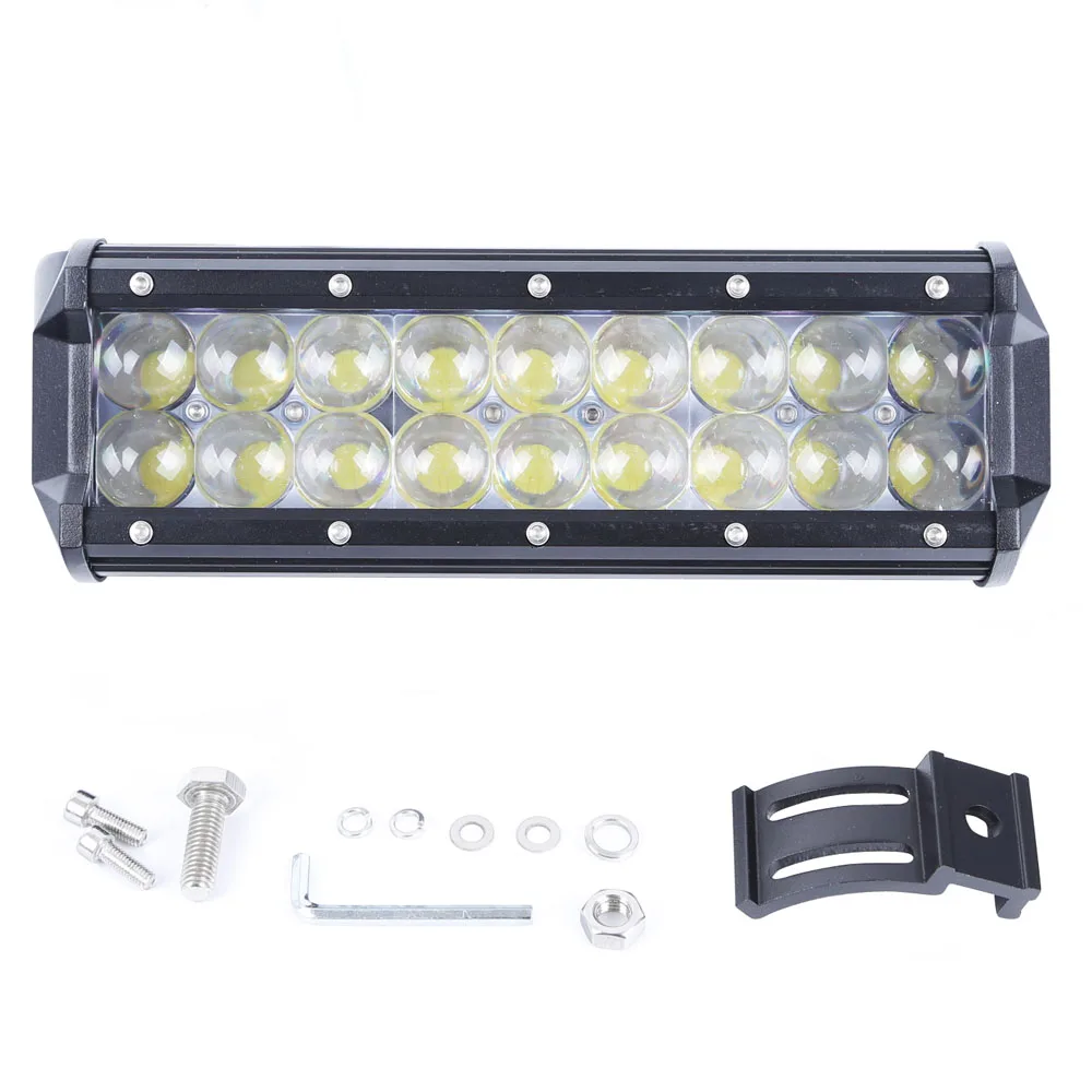 

1pc Flood Spot beam 9inch 54w led light bar with 4D Fish Eye Projector Lens for TRUCK SUV ATV OFFROAD light