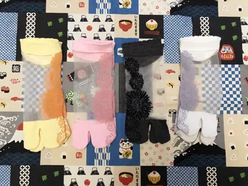 

Japanese-style tabi socks silk sweet and lovely summer invisible two-finger socks two toe socks two-finger socks