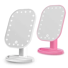 Светодиодный зеркало для макияжа с сенсорным диммером, роскошное зеркало с 20 светодиодный светильник с регулируемым на 180 градусов настольным зеркалом, светильник