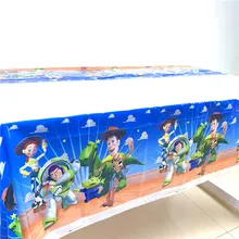 1PCS 1.8*1.08M חדש צעצוע סיפור 4 יום הולדת ספקי צד וודי מפת לרשות שולחן בד ילדים בנים ילדי מסיבת קישוט(China)