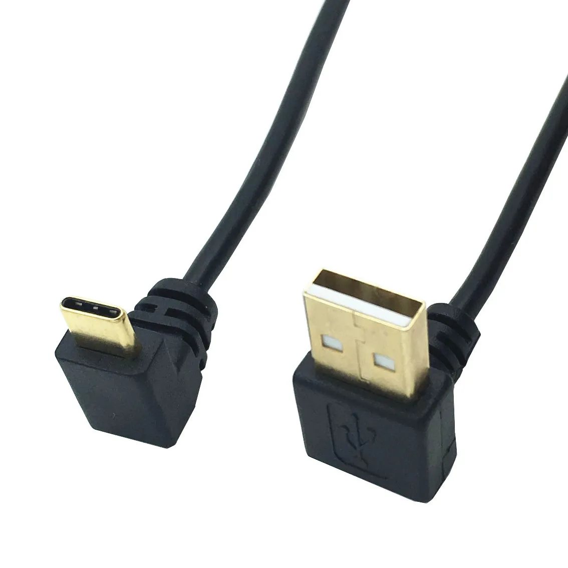 Позолоченный угол USB2.0(type-A) штекер USB3.1(type-C) штекер Up& Dwon угол USB синхронизация данных и зарядный кабель Разъем