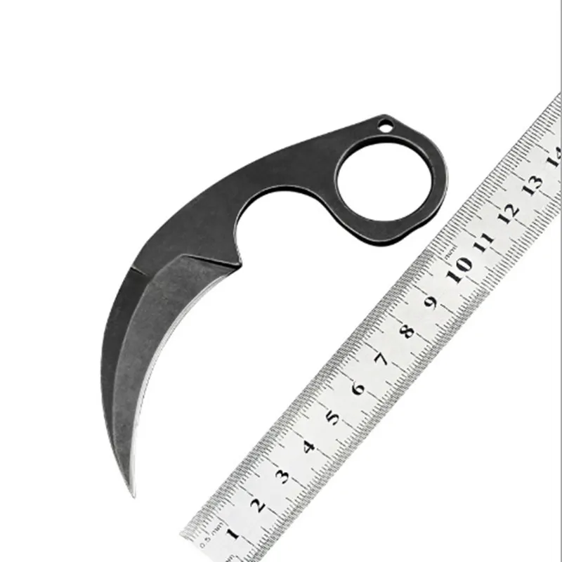 KESIWO karambit CS GO claw knife 440c blade 58 hrc camping hunting fixed knives Strike Claw survival rescue with Sheath EDC Tool |