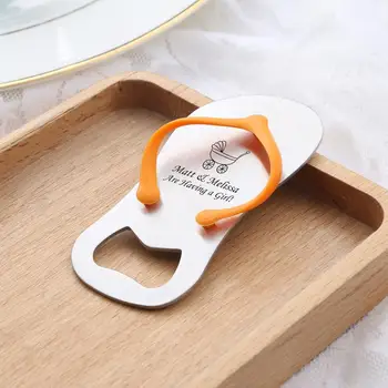 

Personalized Flip Flop Bottle Opener Baby Shower Gift For Guests Gender Reveal Party Favor Baby Birthday Souvenir Thank you Gift