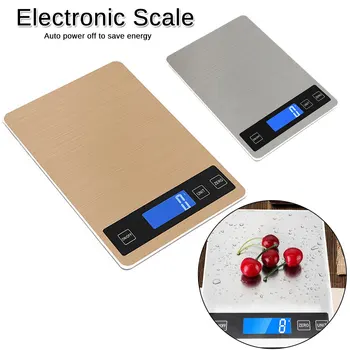 

Digital Food Scale 5/10/15kg Electronic Kitchen Household Scale Stainless Steel Weighing Scale LCD High Precision Measuring Tool