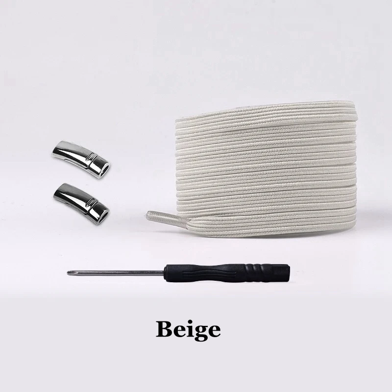 Beige Новинка, магнитный шнурок, эластичные фиксирующие шнурки, быстро не завязываются, шнурки для обуви, для детей и взрослых, унисекс, спортивные туфли со шнурками, шнурки для обуви - Цвет: Beige