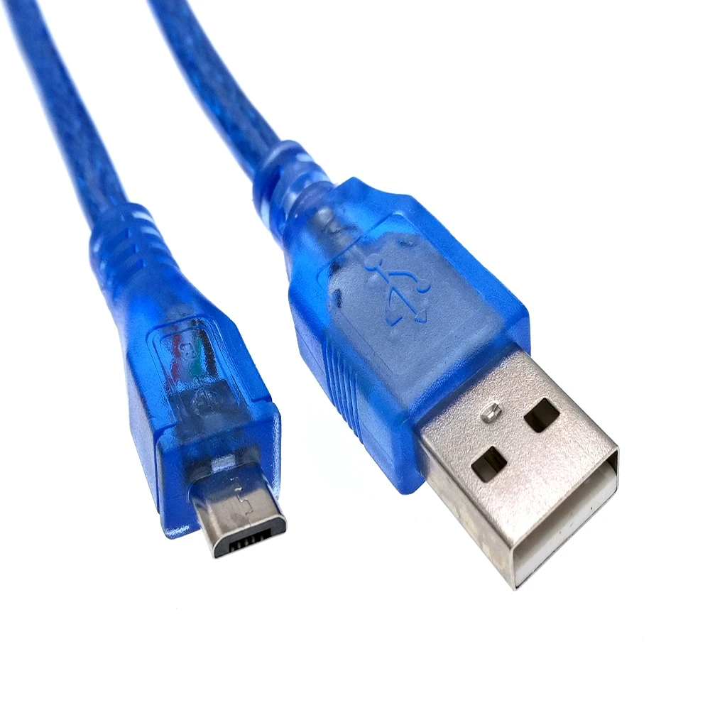 

Micro USB Male to USB Male OTG Cable For Car GPS Stereo Android Mobile Phone 1.5m Clear Blue