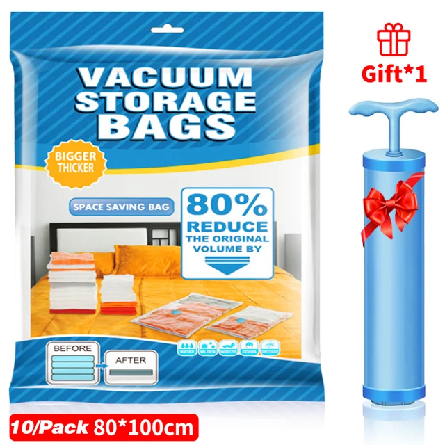 Spacesaver Space Bags Vacuum Storage Bags (Jumbo 10pk) Save 80% Clothes  Storage Space - Vacuum Bags for Comforters, Blankets, Bedding, Clothing 