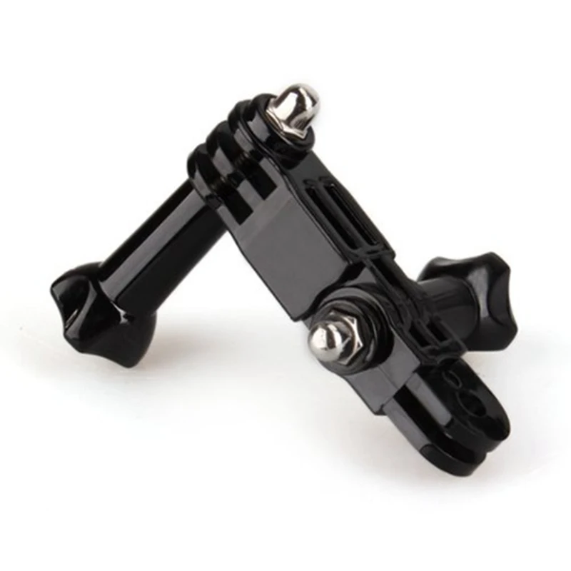 90 градусов направлении адаптер держатель локтя с накатанной головкой для GoPro Hero 4/3+/3/2/1 и SJCAM SJ4000 5000 Черный& трехкомпонентный каталитический стержень