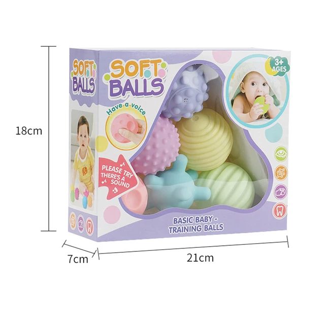 Kid Soft Glue Multi-arts Hand Grasp Ball Perception Ball Baby 3D Touch Ball Massage Ball Baby Learn To Crawl Massage Ball Toy 2
