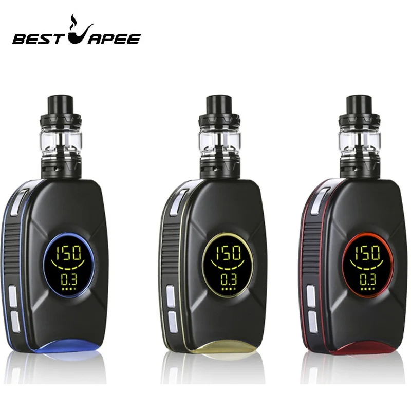 

2019 Huge Smoking 150w electronic cigarette oled screen 2200mah Box Mod Kit 0.25ohm ohm Vaporizer with 4ML airflow Atomizer