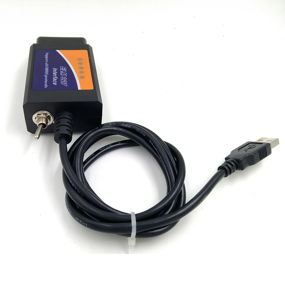 ELM327 USB V1.5 с переключателем OBD2 сканер диагностический инструмент модифицированный для Ford Forscan ELMconfig CH340+ 25K80 чип HS-CAN/MS-CAN