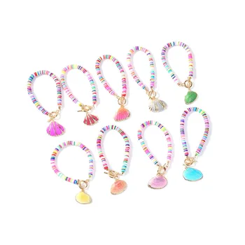 

Boho Polymer Clay Beads Shells Pendant Heishi Bracelets Women Girl Multicolored Bohemian New Trendy Handmade Jewelry Present