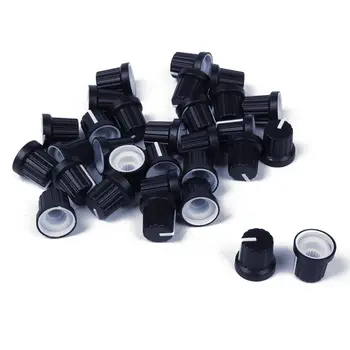 

ABLB--30pcs Black White Point Guitar Effect Pedal Knobs Amplifier Control Knobs