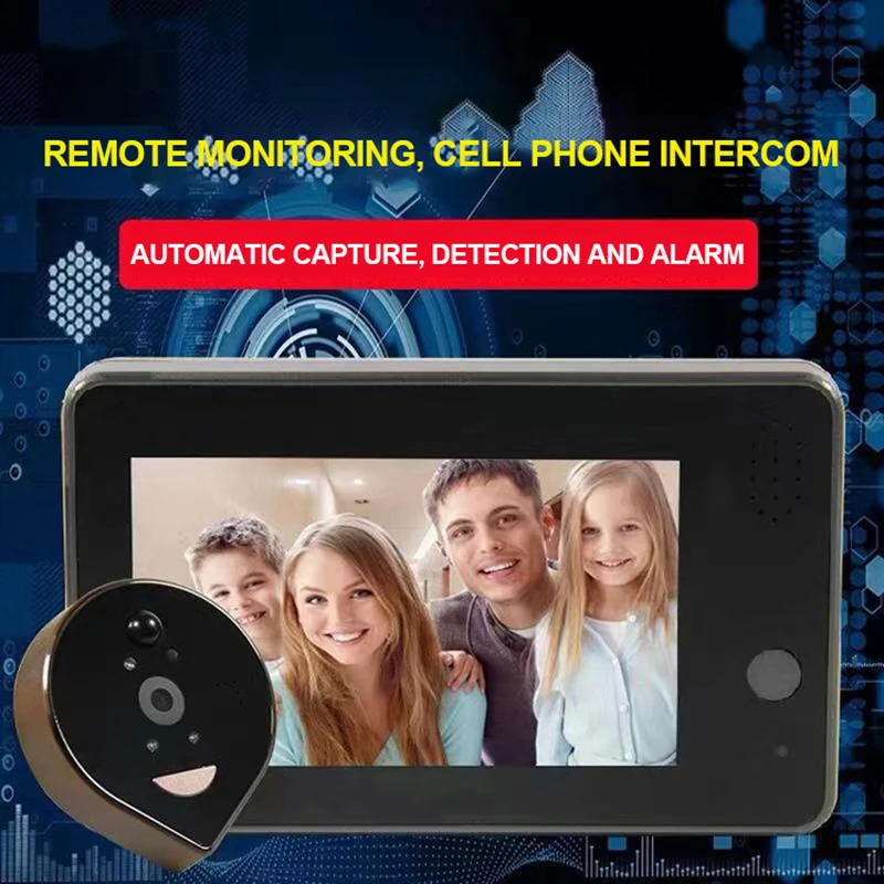 New Wireless Wifi Security Doorbell Intercom DoorBell Phone Remote Peephole Infrared Night Security Camera HD Viewer Doorbell