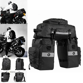 

New Waterproof Bicycle Tail Bag Multi-functional Durable Rear Motorbike Seat Bag High Capacity Motorcycle Rider Backpack