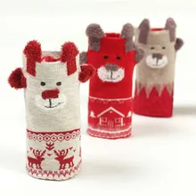 Женские носки, зимние теплые рождественские подарки, стерео-носки, мягкие хлопковые кавайные носки с Санта Клаусом и оленем, милые рождественские носки