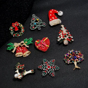 

European and American Halloween Snowman Christmas Custom Brooches Rhinestones Foreign Trade Brooch Clothing Accessories Brooch