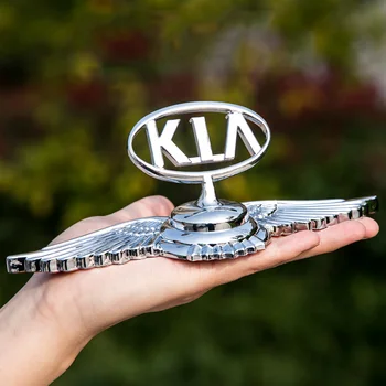 

For KIA Logo Sportage Sorento Ceed RIO Pegas Soul Car Head Front Cover Badge Decal Metal Vehicle Hood Emblem Stickers Decoration