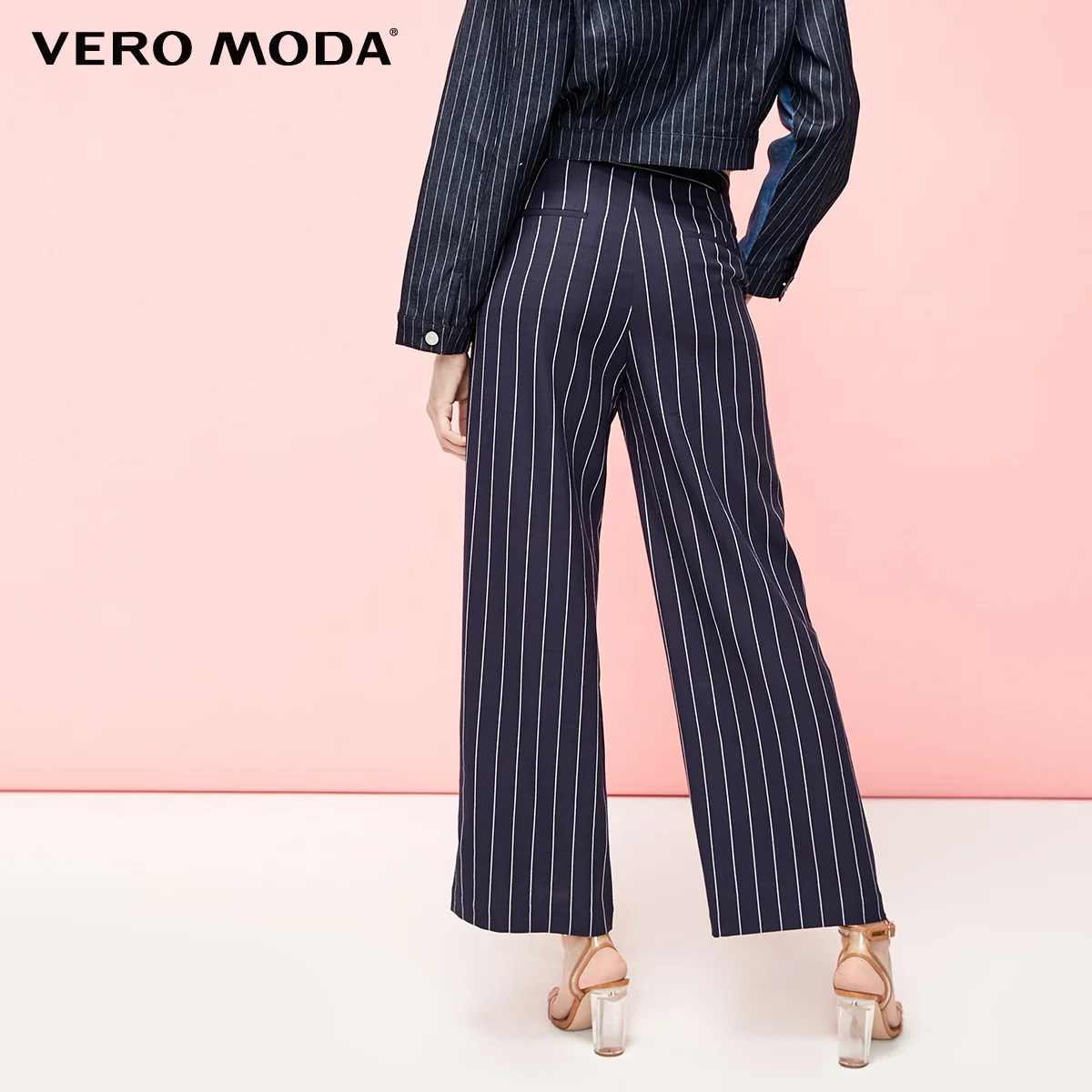 Vero Moda Женские клетчатые прямые широкие повседневные брюки | 3191Pl501