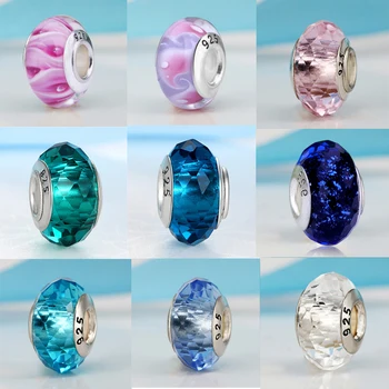 

2020 New European Colorful Lampwork Glass Beads Murano Aolly Charm For Girl DIY Bracelets Bangles Women Jewelry Dropship