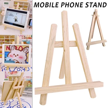 

Wooden Mini Easel Design Stand Mobile Phone Tablet Bracket Portable Desktop Holder SUB Sale