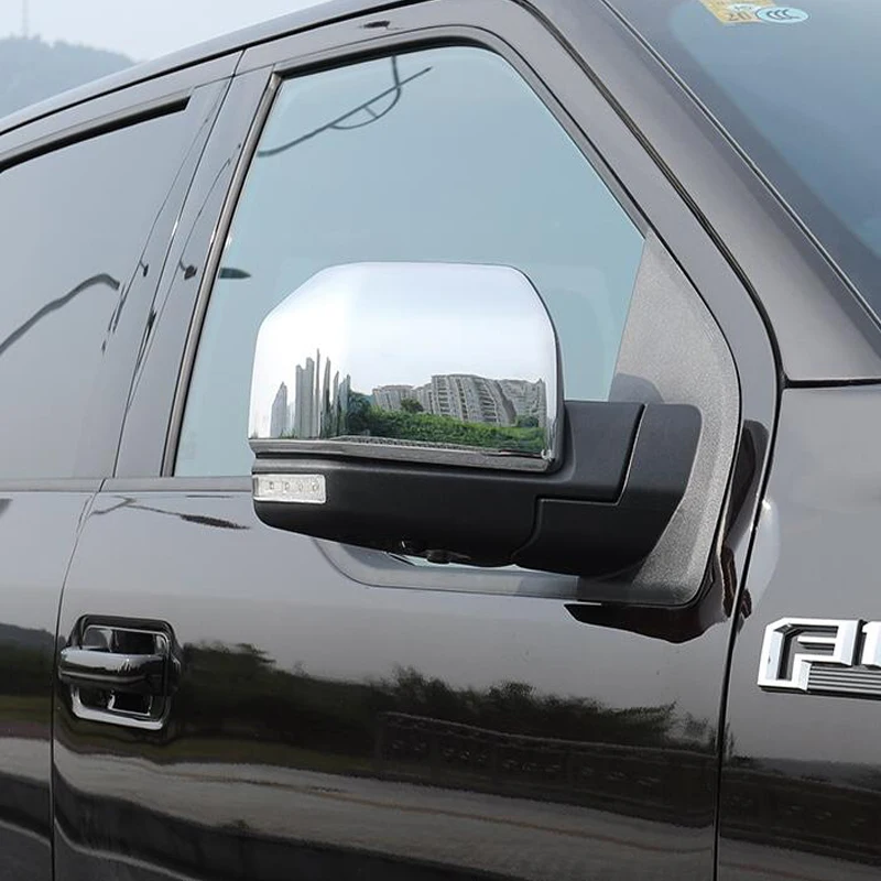 

ABS Chrome Rearview Side Mirror Cover Cap Accessories For Ford F150 2015 16 17 18 2019 Car Styling