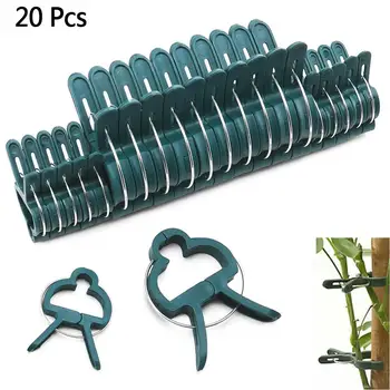 

20pcs Gentle Garden Plant Flower Lever Loop Gripper Clips for Supporting Straightening Stems Stalks Vines 2 Sizes