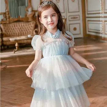 

Lace Flower Girls Wedding Dress Baby Girls Christening Cake Dresses For Party Occasion Kids 1 Year Baby Girl Birthday Dress