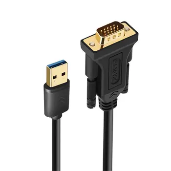 

USB Cable 3.0 Male To VGA Male 1.5/2/3/5 M USB To VGA Adapter Audio Video Practical Portable Converter