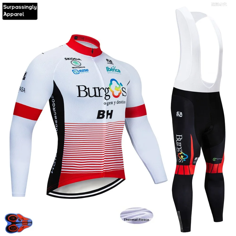Ciclismo велосипедная одежда Бург с длинным рукавом Велоспорт Джерси наборы зима флис 12D гелевая подкладка Велоспорт MTB велосипед Джерси одежда