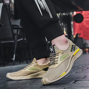 

Fashion 2020 New Breathable Mesh Sneakers Men Flat Casual Shoes High Quality Comfortable Outdoor Men's Shoes Zapatos Hombre 46