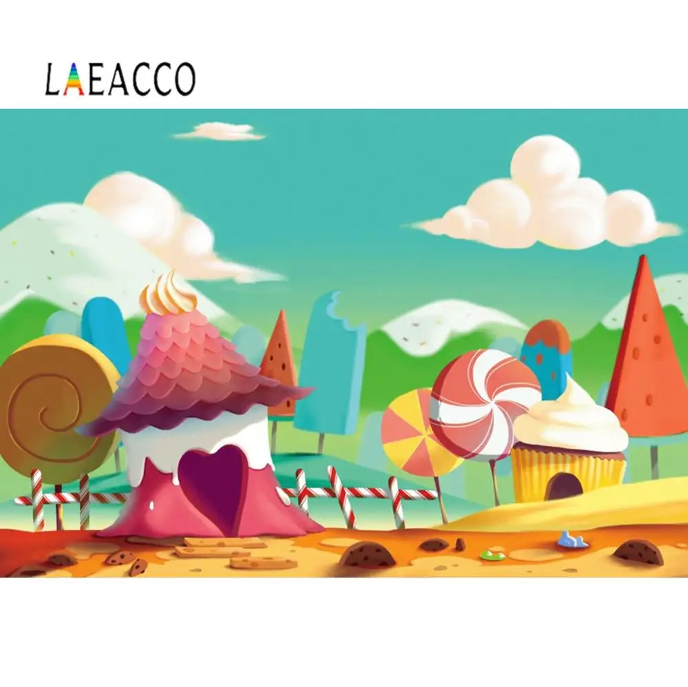 Laeacco конфеты торт леденец Фото фоны для детского дня рождения Фотофон Декор