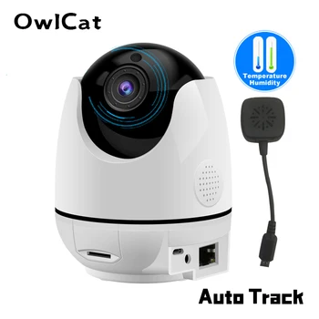

Wireless Smart Intelligent Human Body Auto Tracking Dome IP Camera WiFi Temperature Humidity Display Two Way Audio Talk SD Card