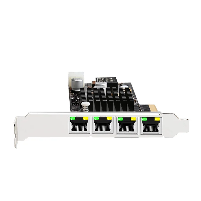 4 порта PCI-E 4X гигабитная сетевая карта POE Lan интерфейсная карта Quad RJ45 порты 10/100/1000 Мбит/с для Intel350