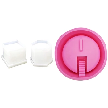 

Large Resin Molds Epoxy Resin Molds & 3D Manual Concrete Mould Succulent Flower Pot Vase Round Ladder Clay Process