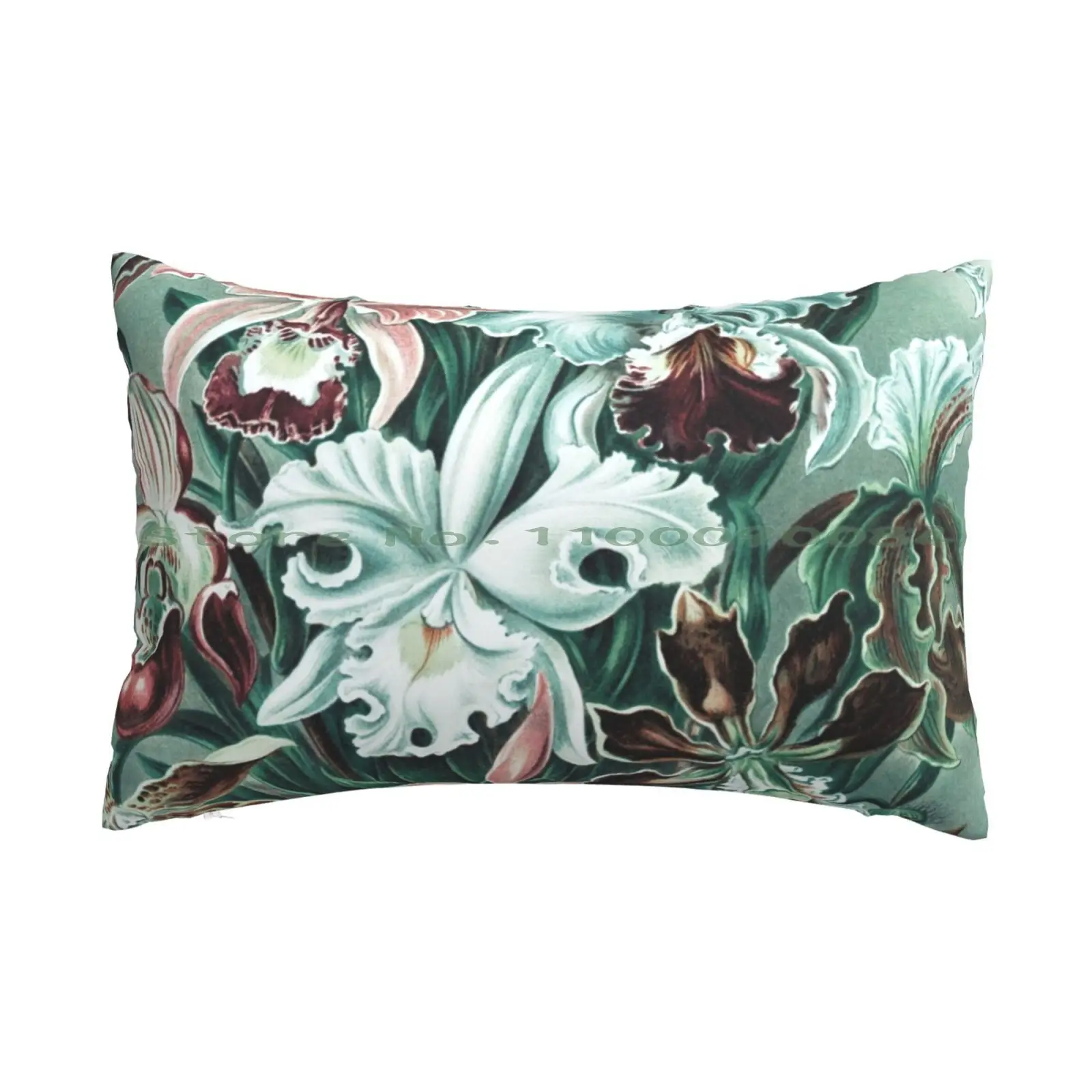 

Pretty Flowers And Leaves , Botanical Pillow Case 20x30 50*75 Sofa Bedroom Spring Botanical Garden Watercolor Leaves Pretty