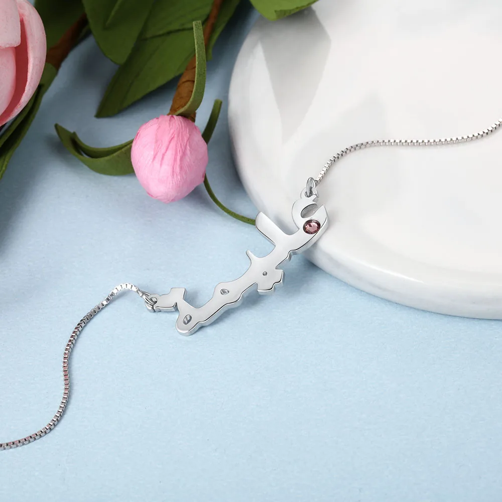 Personalized Arabic Name Necklace Custom Name Letter Necklace 925 Sterling Silver DIY Unique Gift Fine Jewelry (Lam Hub Fong) Personalized Arabic Name Necklace Custom Name Letter Necklace 925 Sterling Silver DIY Unique Gift Fine Jewelry (Lam Hub Fong)