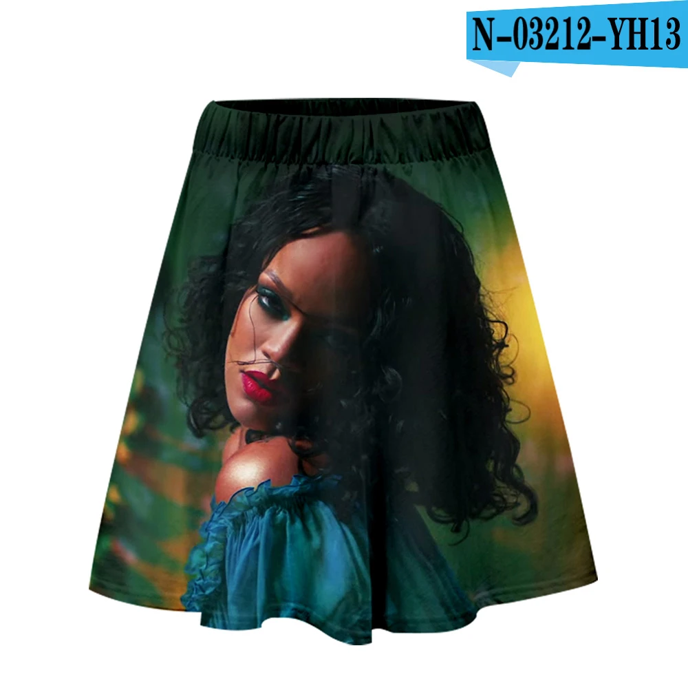 Плиссированная летняя юбка Drake And Rihanna, Kawaii, высокая талия, как меня зовут, женские танцевальные юбки,, Прямая поставка - Цвет: one