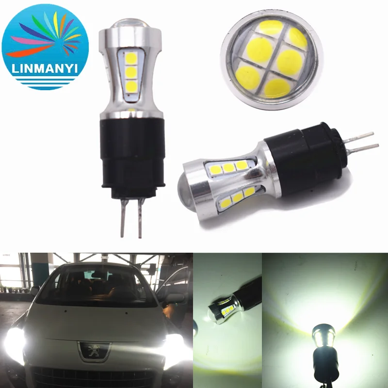 

Светодиодные дневные ходосветильник огни Hp24w 3030SMD 12 В g4, без ошибок, дневные ходовые огни, лампа s для Citroen c5 и peugeot 3008