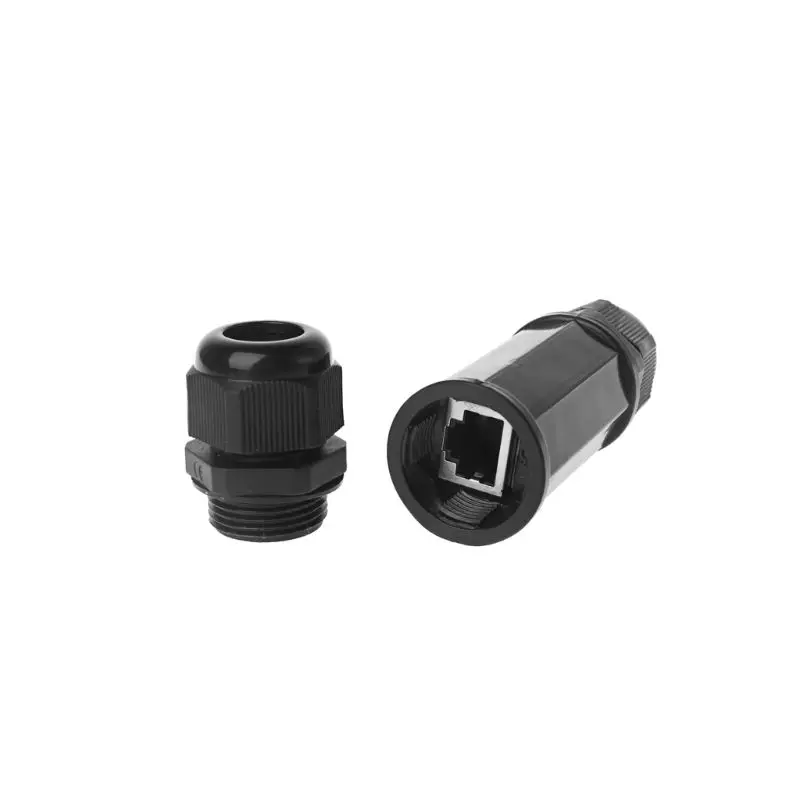 RJ45 Водонепроницаемый разъем IP67 Ethernet сетевой кабель с двойной головкой Открытый