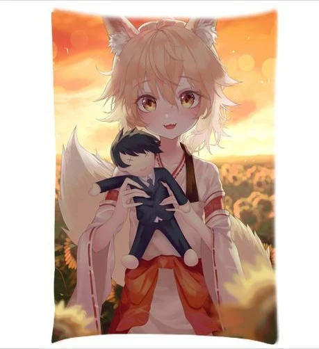 Наволочка с рисунком аниме Sewayaki Kitsune no Senko-san, наволочка с изображением персонажей лисы Широ и Ясуко куэнджи, прямоугольная наволочка с двумя сторонами - Цвет: S20