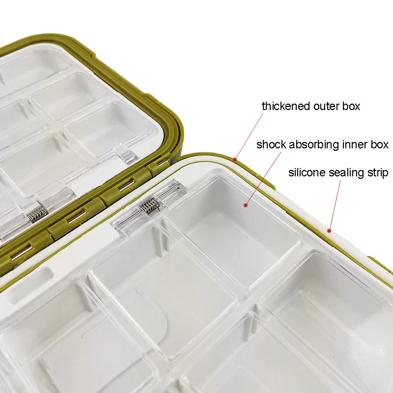 Коробка для рыболовных снастей Водонепроницаемая двухсторонняя коробка для хранения блесна Карповые Аксессуары для рыбалки 30 отсеков B366