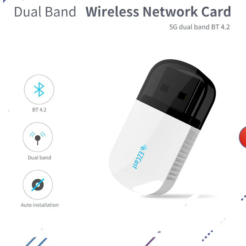 Беспроводной Bluetooth 4,2 USB wifi адаптер 5 ГГц Двухдиапазонный 600 Мбит/с Ethernet USB Lan wifi ключ приемник Wi-Fi AC PC сетевая карта